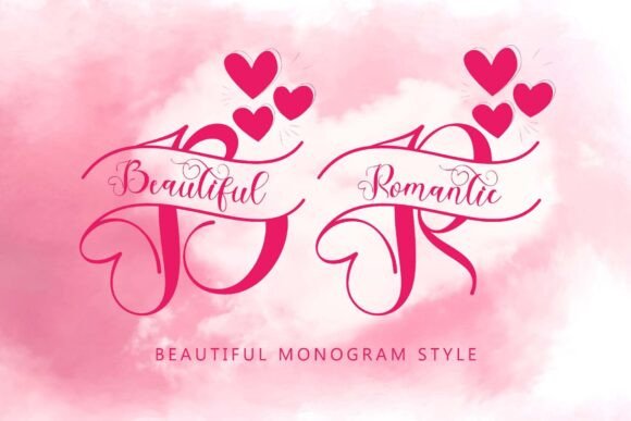 Beautiful Romantic Monogram: A Font for Love and Branding