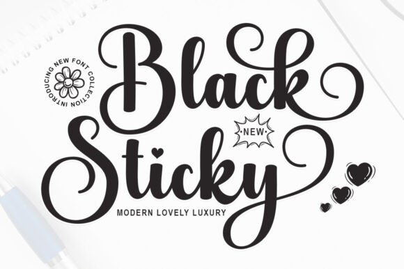 Black Sticky: A Script Font with Timeless Charm