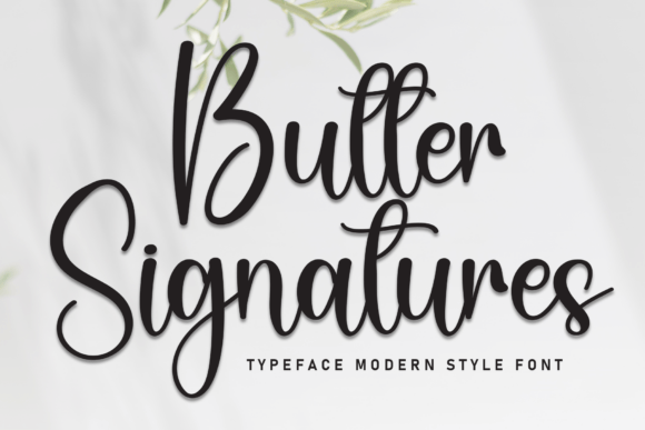 Butter Signatures: A Script Font with Grace and Purpose