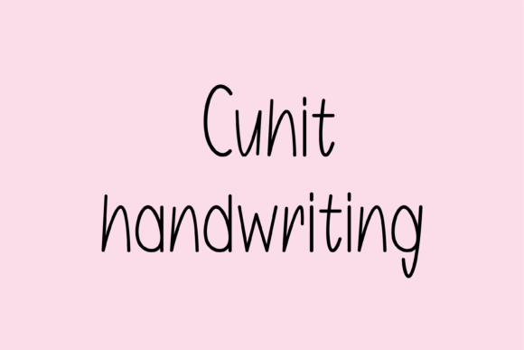 Cuhit: A Handwritten Font for Editorial Warmth and Character