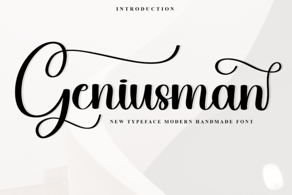 Geniusman: A Script Font for Editorial Elegance