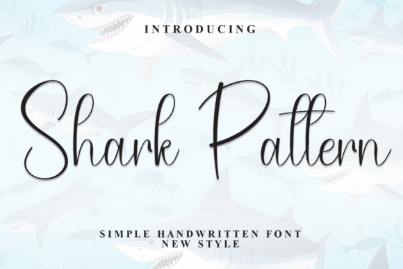 Shark Pattern: A Delightful Handwritten Font for Digital Design