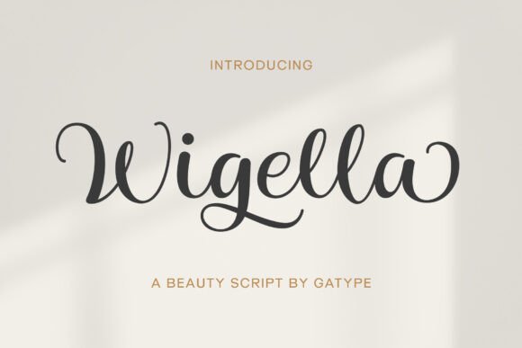 Wigella: A Script Font for Elegant Craft Projects